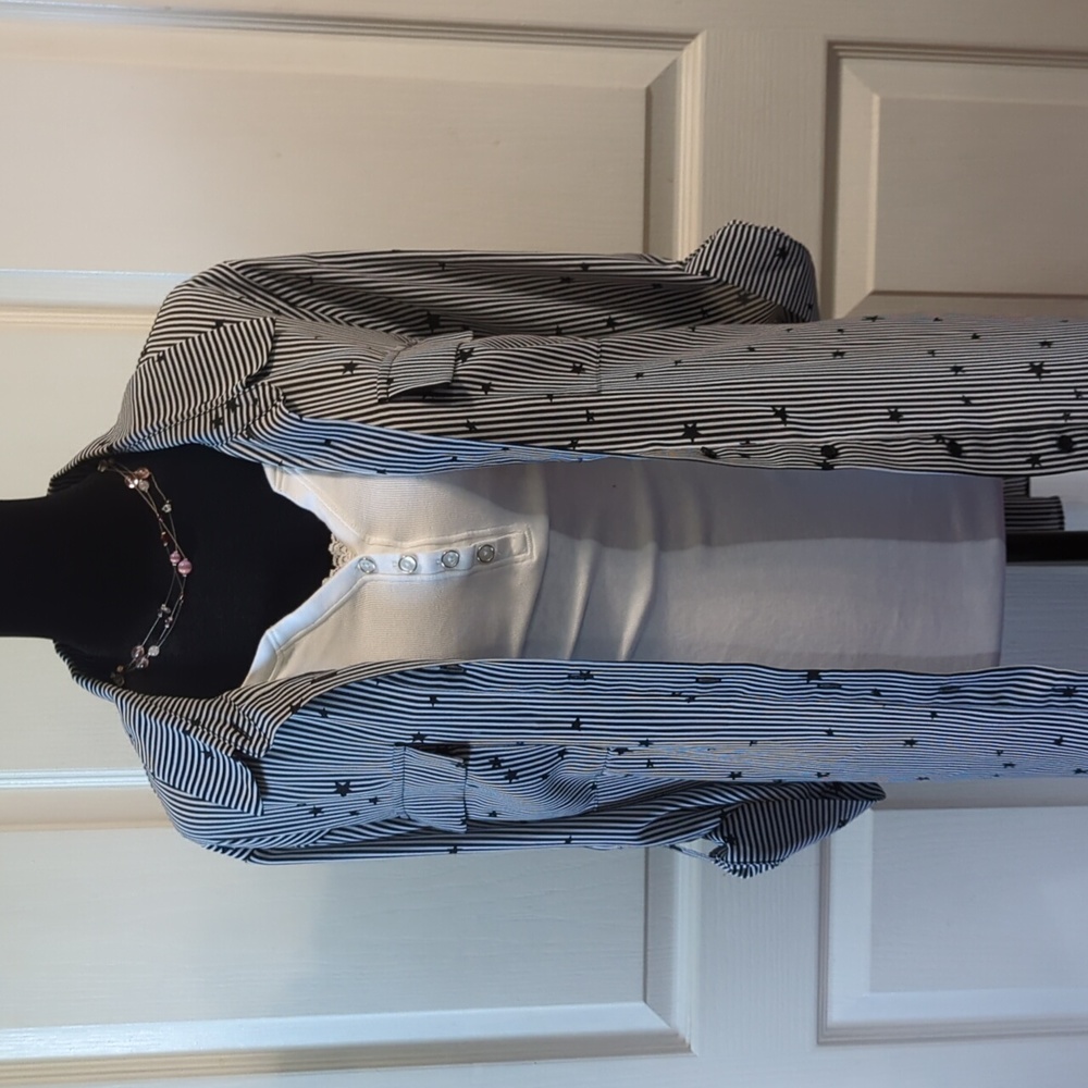 Worthington Star + Stripes, Longsleeve Top. 0X